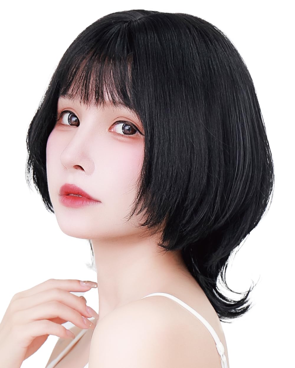美品 ウルフヘア ウィッグ メッシュいり Amazon.co.jp: ウィッグ ウルフカット セミロング ストレート 紫